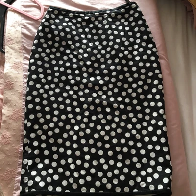 £4.99 • Buy Jaeger Black White Spotty Pencil Skirt Size 10
