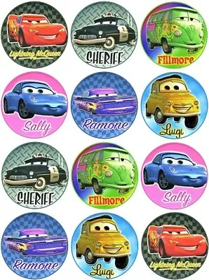 24 Cars Disney Fairy Cake Toppers Edible Party Decorations • £2.38