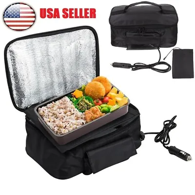 Portable Electric Heated Heating Lunch Box 12V Car Mini Microwave Oven Lunch Bag • $19.99