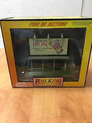 MTH Rail King O Lighted Billboard Pittsburgh Brewery Iron City Beer  30-90286 • $29.99