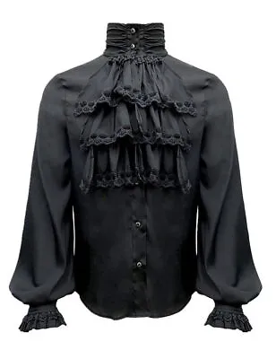 Mens Pirate Shirt Renaissance Victorian Medieval Gothic Shirts Cosplay Costume • $35.99