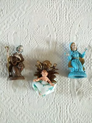 Vtg Plastic Holy Family Figures Italy Mary Joseph Baby Jesus Nativity 1 • $14.99