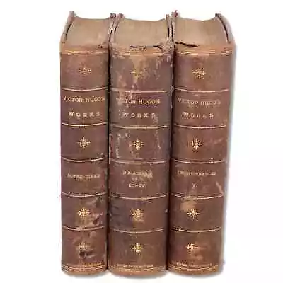 Victor Hugo's Works 1900 3 Vol's 1st Ed Notre Dame Edition Leather Bound Books • $211.65