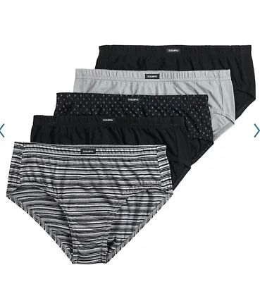 Men's Equipo 5-Pack Low Rise Briefs (Gray-Black) No Fly Premium Cotton Underwear • $24.99