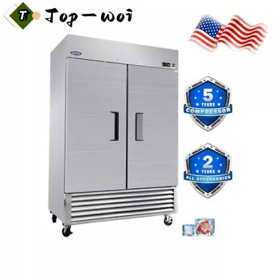 54  49 Cu.ft Commercial Double Doors Stainless Steel Reach-In Commercial Freezer • $2652.99