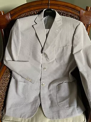 Isaia Napoli Seersucker (Size 58 Taglia) Men’s Suit • $150