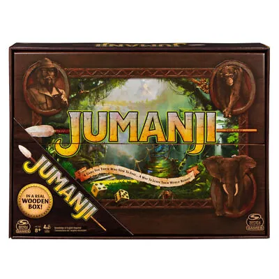 $53 • Buy Jumanji The Board Game Wooden Box Edition Kids/Children Fun Party Play Toy 8y+