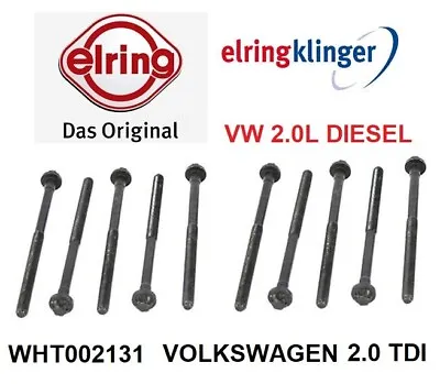 Cylinder Head Bolts For VW TDI Diesel 2.0L CJAA  VW Golf AUDI A3 A4 A5 A6 Q5 TT • $55.55