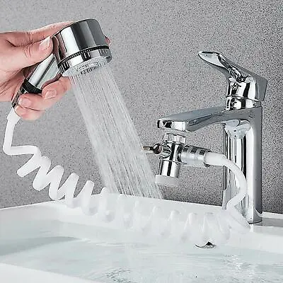 Bathroom Sink Faucet Sprayer Water Tap Extension Nozzle Adjustable Shower Set • $18.99