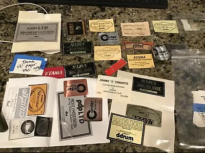 Tama Graach MapeX Several Vintage Paper Drum Tags Drum Badges Over 20 Included • $99