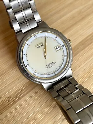 Vintage Seiko Solar Titanium Watch • $99