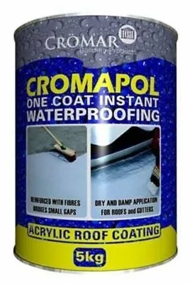 £31.94 • Buy CROMAPOL 5 KG White Emergency Roof Repair Coating Paint Acrylic Waterproofing