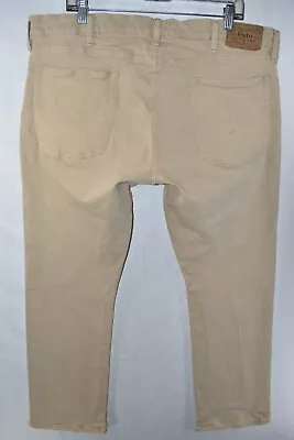 Polo Ralph Lauren Varick Slim Straight Jeans Mens Size 40x30 Beige Meas. 40x30 • $21.99