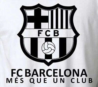 $22.95 • Buy FC BARCELONA T-Shirt Barça Cataluña Spanish Soccer Football God Messi S-6XL Tee