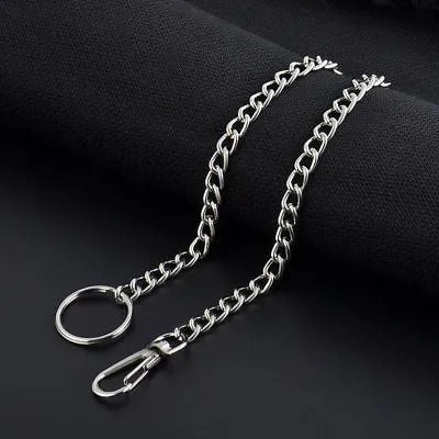 NEW Silver Link Biker Trucker Punk Light Duty Keychain Wallet Chain 15   Long • $8.98