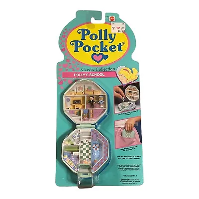 1990 Polly Pocket VTG Polly's School Green Compact Bluebird Toys NOC • $547.98