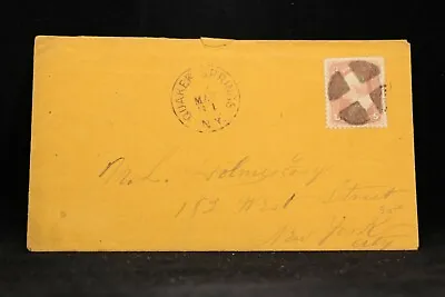 New York: Quaker Springs 1865 #65 Cover + Letter DPO Saratoga Co To NYC • $25