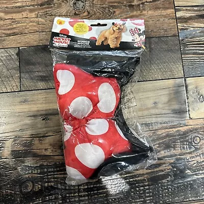Minnie Mouse Ears With Bow Dog Costume Headband Size M/L - NEW • $9.95