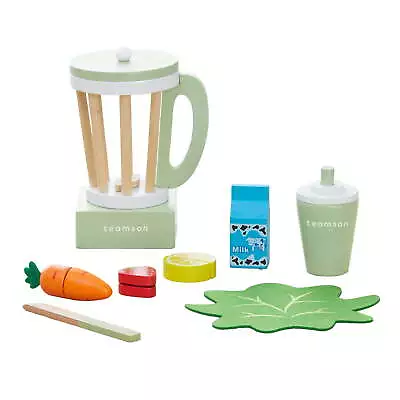 Wooden Blender Play Kitchen Toy Accessories Green 13 Pcs TK-W00008 • $21.84