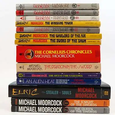 Michael Moorcock - Lot Of 14 Paperback Books (including 1-5 Of The Elric Saga) • $105