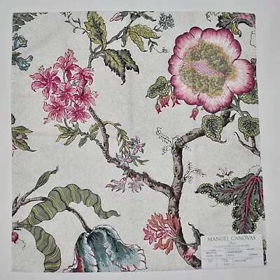 MANUEL CANOVAS Printed Cotton MAINTENON Fabric PETALE 17 X17.5  SAMPLE REMNANT • £11.57