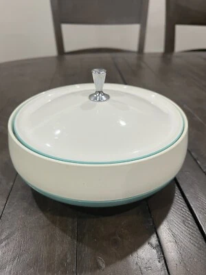 $29.99 • Buy Bopp Decker Plastic Vacron Covered Bowl Serving Dish MCM Turquoise  USA Vintage