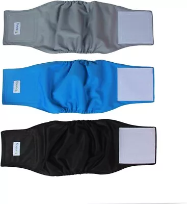 Reusable Wrap Diapers For Male Dogs Washable Puppy Belly Band Pack Of 3 (S 10' • $13.90