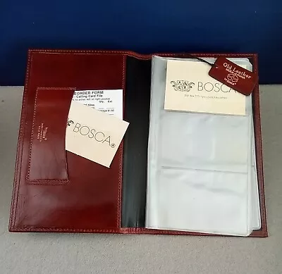 Bosca Calling Business Card Slim Wallet Bi Fold 5x8 Preowned Monogramed W Tags  • $28