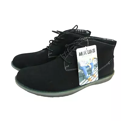 MUK LUKS Men's Charlie Shoes Black 13 Medium Boots Leather Chukka • $26.99