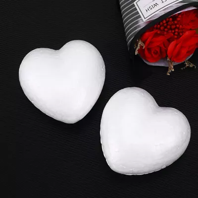 10pcs White Polystyrene Foam Hearts For DIY Crafts And Decor (6cm) • $7.39