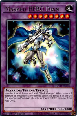 1X NM Masked HERO Dian - TOCH-EN046 - Rare 1st Edition Toon Chaos Yugioh • $1.81