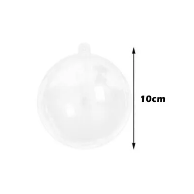 Up To 100x Clear Plastic Ball Christmas Baubles Fillable Xmas Tree Ornament Deco • $18.98