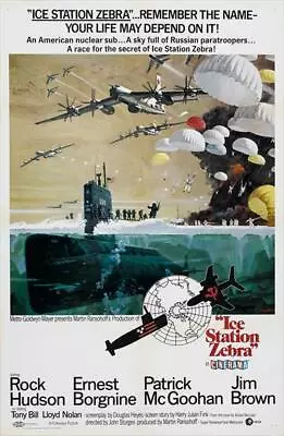 ICE STATION ZEBRA Movie POSTER 27 X 40 Rock Hudson Ernest Borgnine C • $24.95