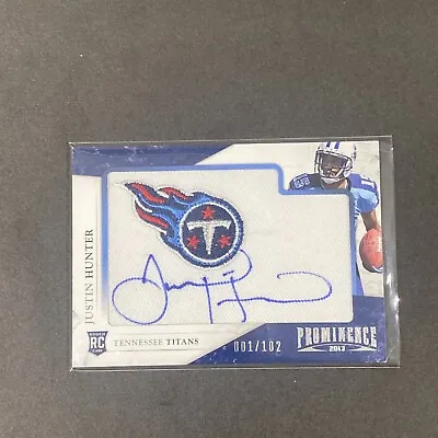 2013 Prominence 001/102 Justin Hunter Titans Logo Patch RPA Auto RC Rookie • $22.50