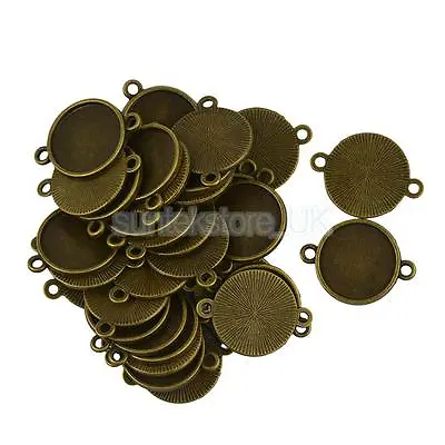 £7.04 • Buy 40x Blank Bezel Base For 16mm Cabochon Jewelry DIY Charms Connector Bronze