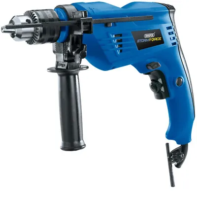 Draper 550w Variable Speed Hammer Drill Adjustable Side Handle Depth Rod • £34.95