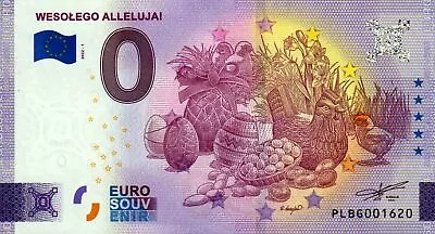 Zero Euro Bill - 0 Euro Bill - Poland - Wesolego Allelujai 2022-1 Merry Easter • £6.72