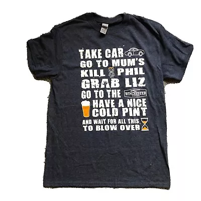 £0.99 • Buy Shaun Of The Dead British England Film T-Shirt T Shirt Blue Medium Navy Grey