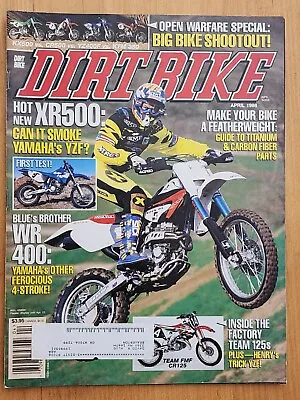 Dirt Bike April 1998 Vintage Motocross Magazine XR500 WR400 Carbon Fiber Parts • $9.98