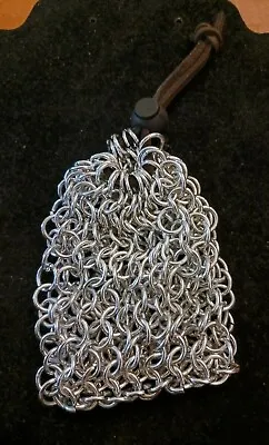 Chain Mail Dice Bag/Pouch Silver Color 100% Hand Made • £25.67
