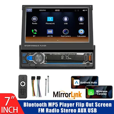 7  1Din Radio Car Stereo Touch Screen MP5 Player For  Carplay Android Auto • $111.30