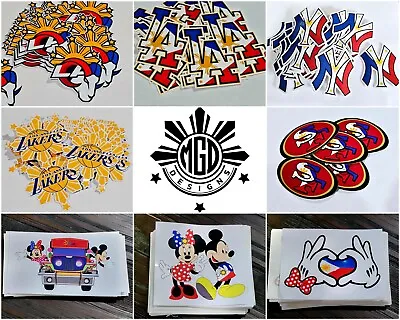 Philippines Theme With Different Sports And Characters White Vinyl Decal Sticker • $10