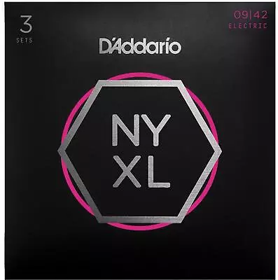 D'Addario NYXL0942-3P Nickel Wound Electric Guitar Strings Super Light 9-42 3 • $53.95