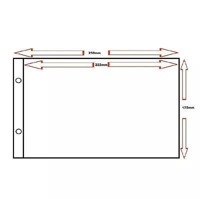 £19.95 • Buy 100 X GLEN POSTCARD ALBUM SPARE PAGE SLEEVES - 1 POCKET - ACCESSORIES