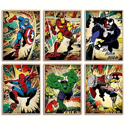 Marvel Avengers DC Movie Retro Venom Hulk Wall Art Poster Print Picture Comic • £9.99