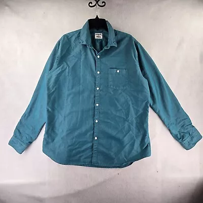 Express Men's Size XL Aqua Cotton Poly Iridescent Long Sleeve Button Down Shirt • $14.49