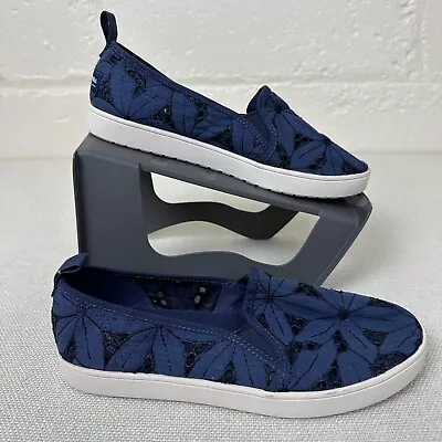 UGG Koolaburra Ortholite Blue Floral Slip-on Tennis Shoes Women's Size 7 • $14.99