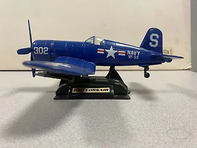 Rare Corsair F4U  Flying Mule  Diecast Airplane Model 1:72 Scale On Stand • $75