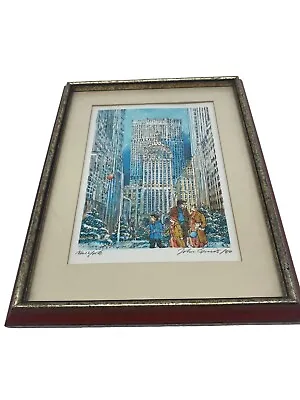 Vintage JOHN SPEIRS Signed 1980 Lithographs Most Romantic Cities NEW YORK CITY • £24.11