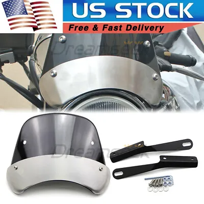 $37.04 • Buy Windshield Wind Deflector For Harley Honda Yamaha Universal 6.5 -9.45  Headlight